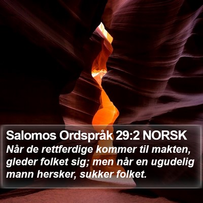 Salomos Ordspråk 29:2 NORSK Bible Verse Image