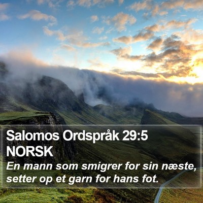 Salomos Ordspråk 29:5 NORSK Bible Verse Image