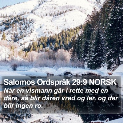 Salomos Ordspråk 29:9 NORSK Bible Verse Image
