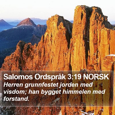 Salomos Ordspråk 3:19 NORSK Bible Verse Image
