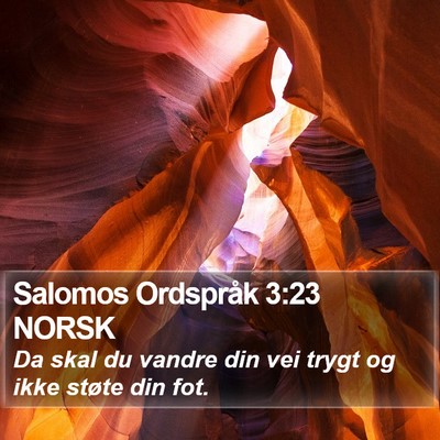 Salomos Ordspråk 3:23 NORSK Bible Verse Image