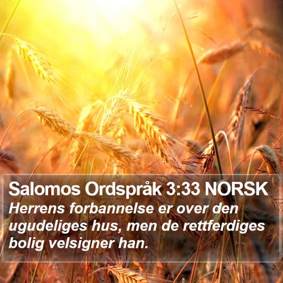 Salomos Ordspråk 3:33 NORSK Bible Verse Image