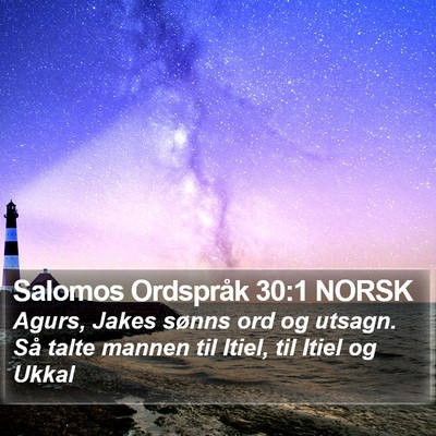 Salomos Ordspråk 30:1 NORSK Bible Verse Image