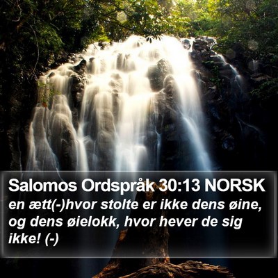 Salomos Ordspråk 30:13 NORSK Bible Verse Image