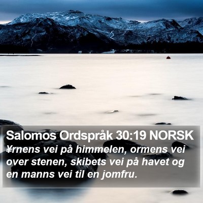 Salomos Ordspråk 30:19 NORSK Bible Verse Image