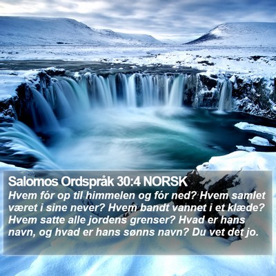 Salomos Ordspråk 30:4 NORSK Bible Verse Image