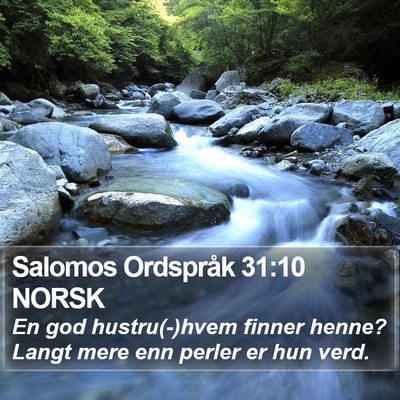 Salomos Ordspråk 31:10 NORSK Bible Verse Image