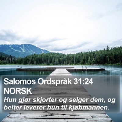 Salomos Ordspråk 31:24 NORSK Bible Verse Image