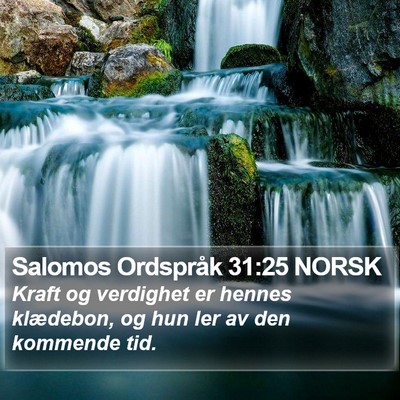 Salomos Ordspråk 31:25 NORSK Bible Verse Image