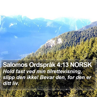 Salomos Ordspråk 4:13 NORSK Bible Verse Image