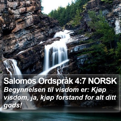 Salomos Ordspråk 4:7 NORSK Bible Verse Image