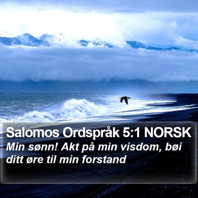 Salomos Ordspråk 5:1 NORSK Bible Verse Image