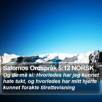 Salomos Ordspråk 5:12 NORSK Bible Verse Image