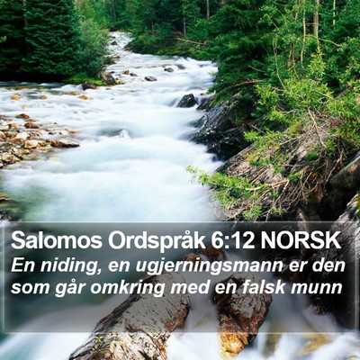 Salomos Ordspråk 6:12 NORSK Bible Verse Image