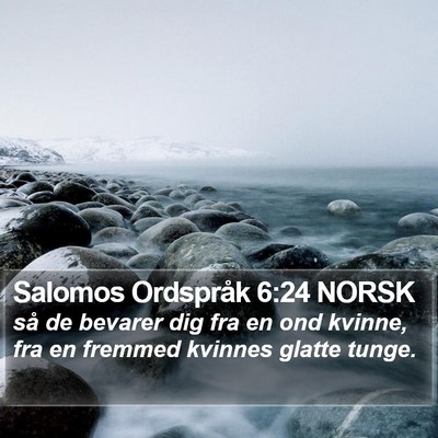 Salomos Ordspråk 6:24 NORSK Bible Verse Image