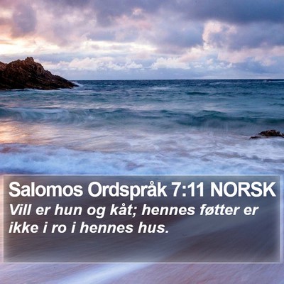 Salomos Ordspråk 7:11 NORSK Bible Verse Image