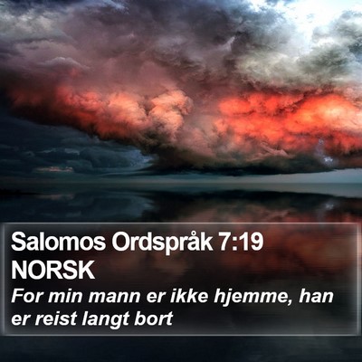 Salomos Ordspråk 7:19 NORSK Bible Verse Image