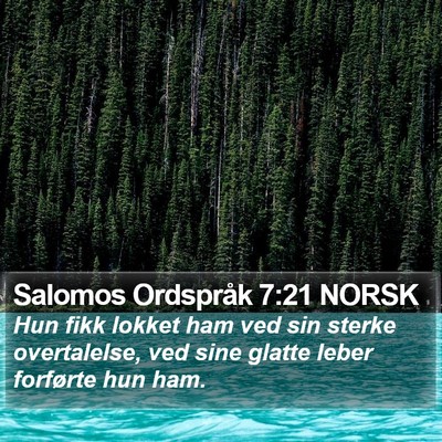 Salomos Ordspråk 7:21 NORSK Bible Verse Image