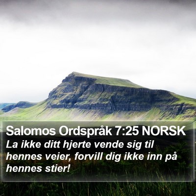 Salomos Ordspråk 7:25 NORSK Bible Verse Image