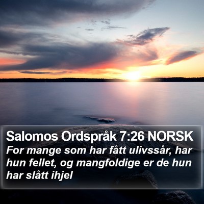 Salomos Ordspråk 7:26 NORSK Bible Verse Image