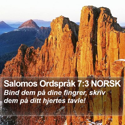 Salomos Ordspråk 7:3 NORSK Bible Verse Image