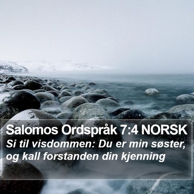 Salomos Ordspråk 7:4 NORSK Bible Verse Image