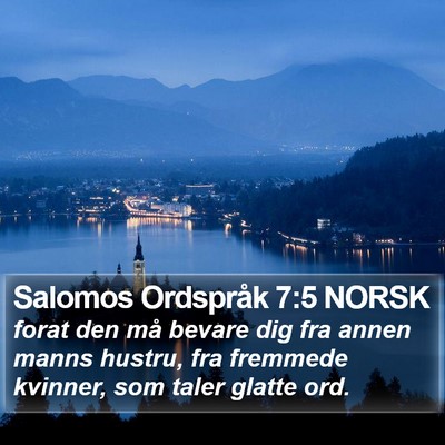 Salomos Ordspråk 7:5 NORSK Bible Verse Image