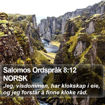 Salomos Ordspråk 8:12 NORSK Bible Verse Image