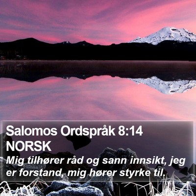 Salomos Ordspråk 8:14 NORSK Bible Verse Image