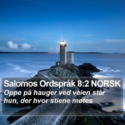 Salomos Ordspråk 8:2 NORSK Bible Verse Image