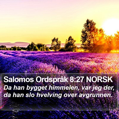 Salomos Ordspråk 8:27 NORSK Bible Verse Image
