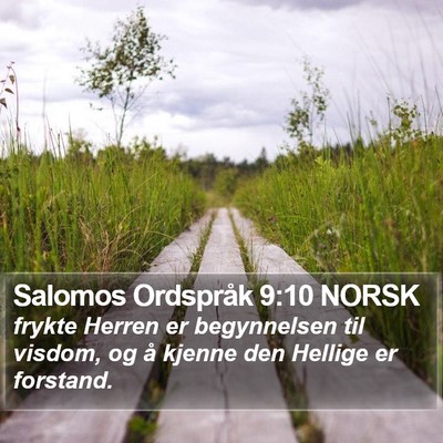 Salomos Ordspråk 9:10 NORSK Bible Verse Image