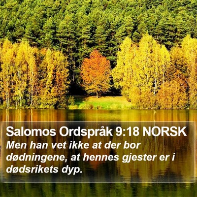 Salomos Ordspråk 9:18 NORSK Bible Verse Image