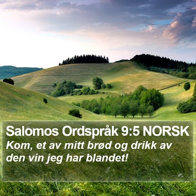 Salomos Ordspråk 9:5 NORSK Bible Verse Image