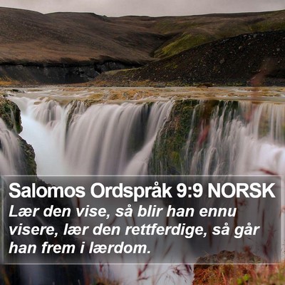 Salomos Ordspråk 9:9 NORSK Bible Verse Image