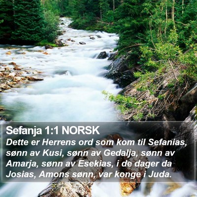Sefanja 1:1 NORSK Bible Verse Image