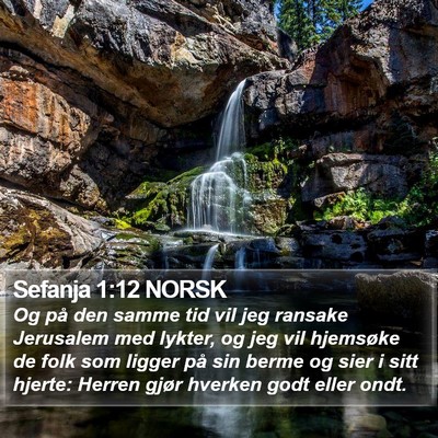 Sefanja 1:12 NORSK Bible Verse Image