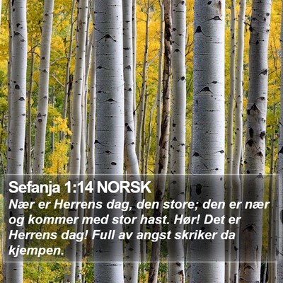 Sefanja 1:14 NORSK Bible Verse Image