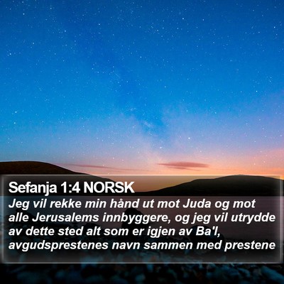 Sefanja 1:4 NORSK Bible Verse Image