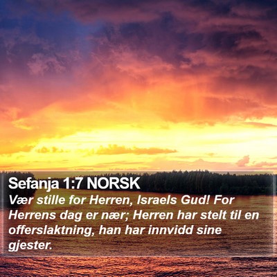 Sefanja 1:7 NORSK Bible Verse Image