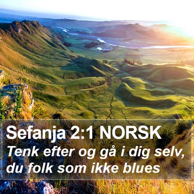 Sefanja 2:1 NORSK Bible Verse Image