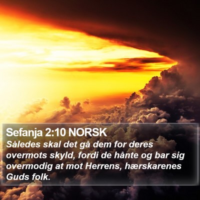 Sefanja 2:10 NORSK Bible Verse Image