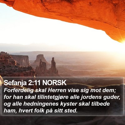Sefanja 2:11 NORSK Bible Verse Image
