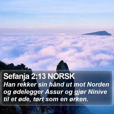 Sefanja 2:13 NORSK Bible Verse Image