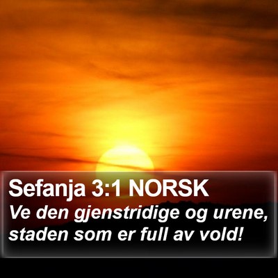 Sefanja 3:1 NORSK Bible Verse Image