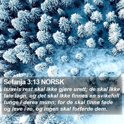 Sefanja 3:13 NORSK Bible Verse Image