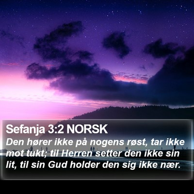 Sefanja 3:2 NORSK Bible Verse Image