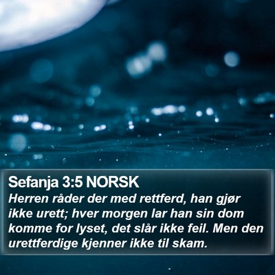 Sefanja 3:5 NORSK Bible Verse Image