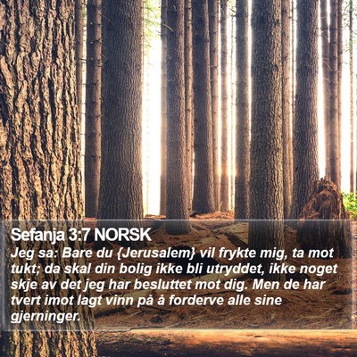 Sefanja 3:7 NORSK Bible Verse Image