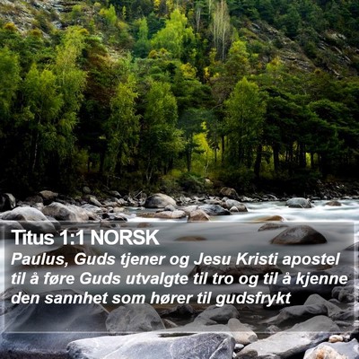 Titus 1:1 NORSK Bible Verse Image